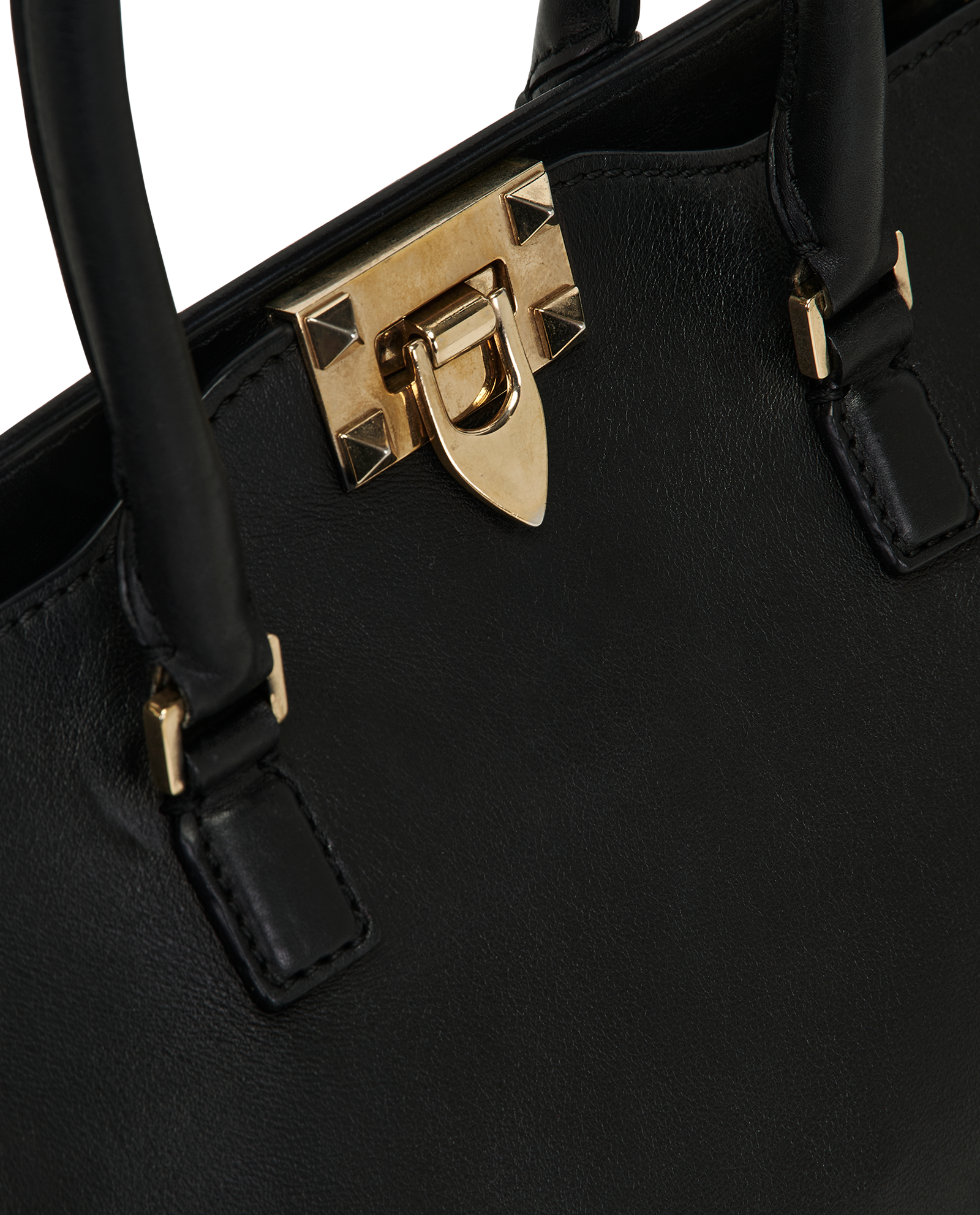 Rockstud Tote, &pound;395, Handbags, Black, Leather, Other view